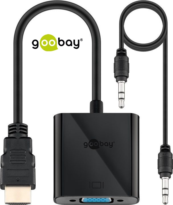 HDMI to VGA Адаптер nickel GOOBAY 68793, black