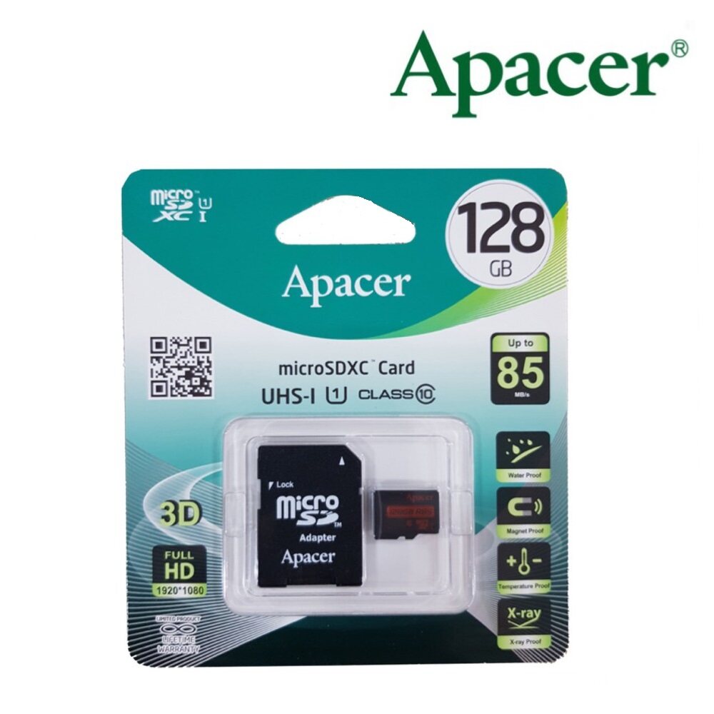 Карта памет 128 GB Apacer MicroSDXC UHS-I Cl-0