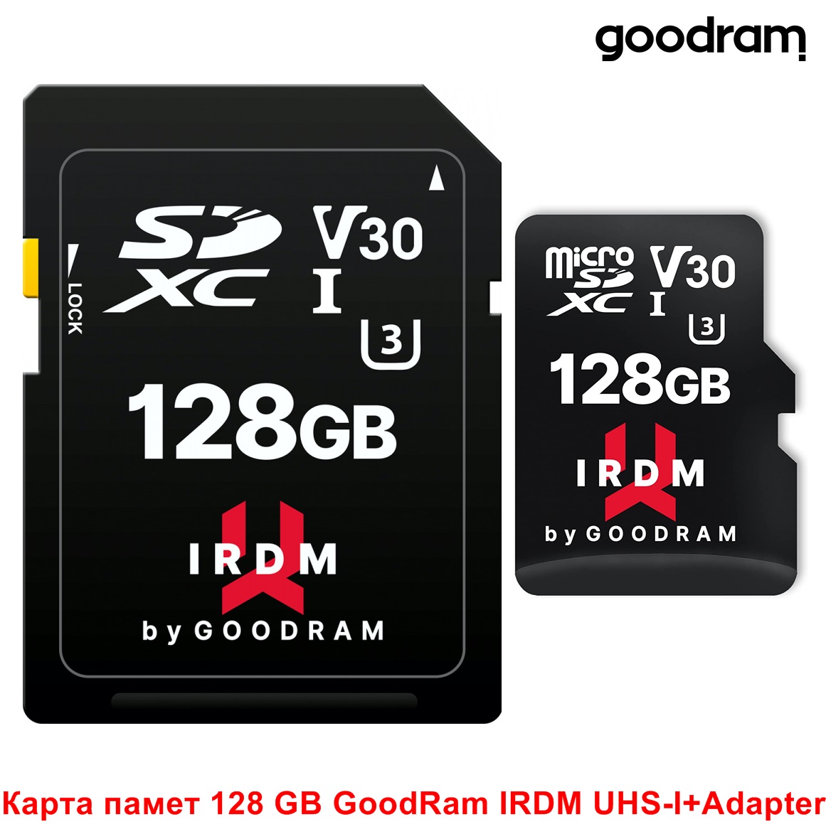 Карта памет 128 GB GoodRam IRDM UHS-I+Adapter
