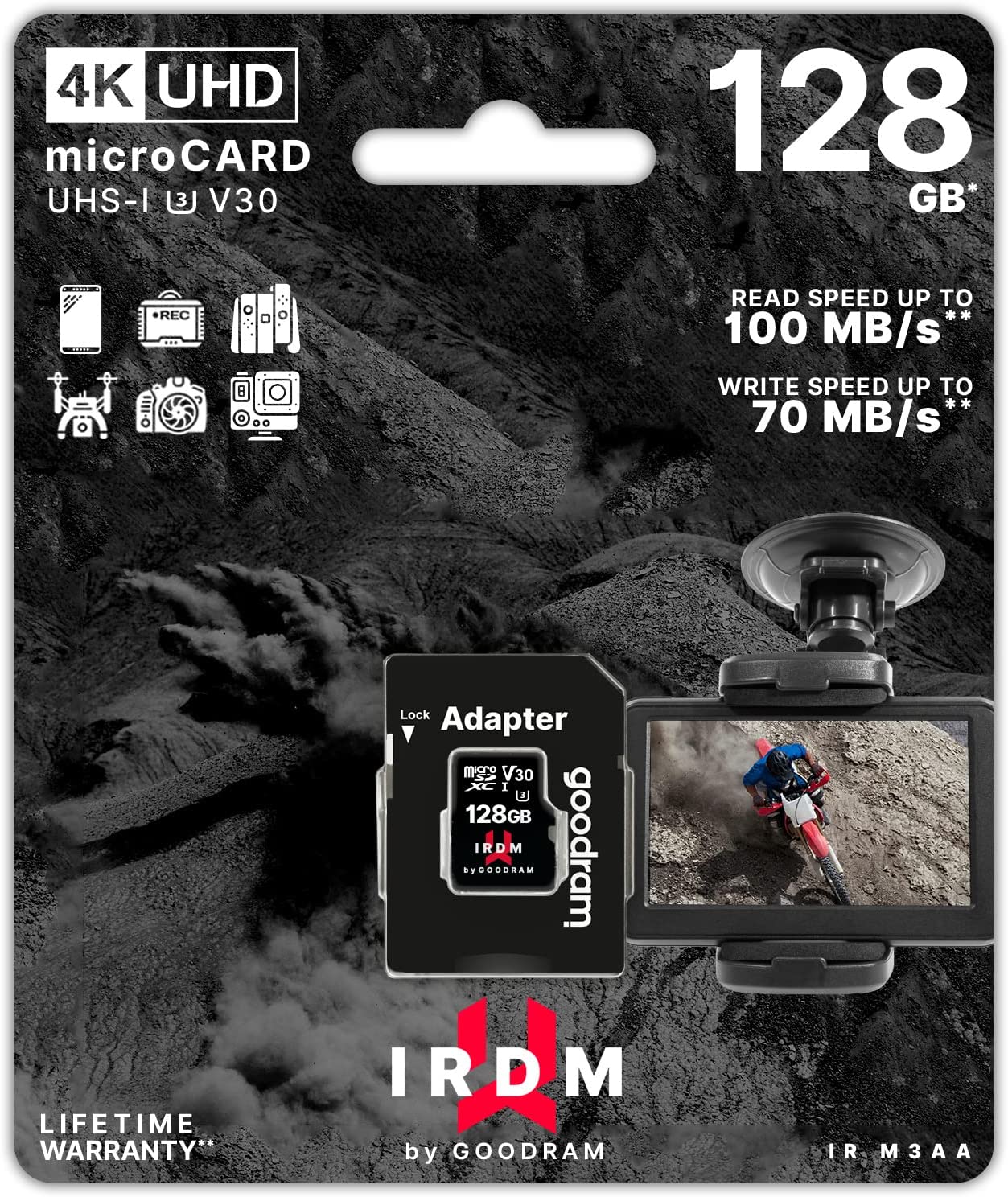 Карта памет 128 GB GoodRam IRDM UHS-I+Adapter