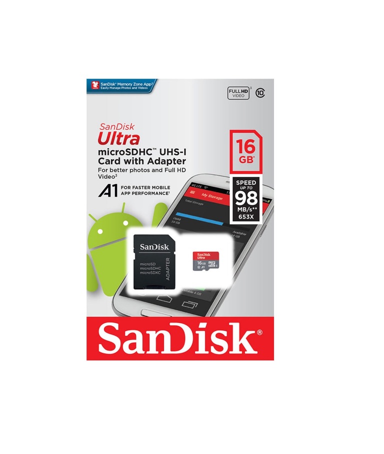 Карта памет  16 GB SanDisk Ultra SDXC 96MBs