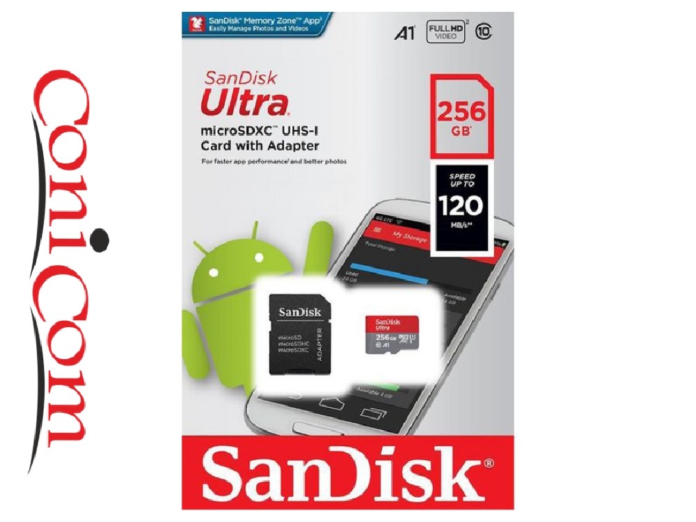 Карта памет 256 GB SanDisk Ultra microSDXC Adapt