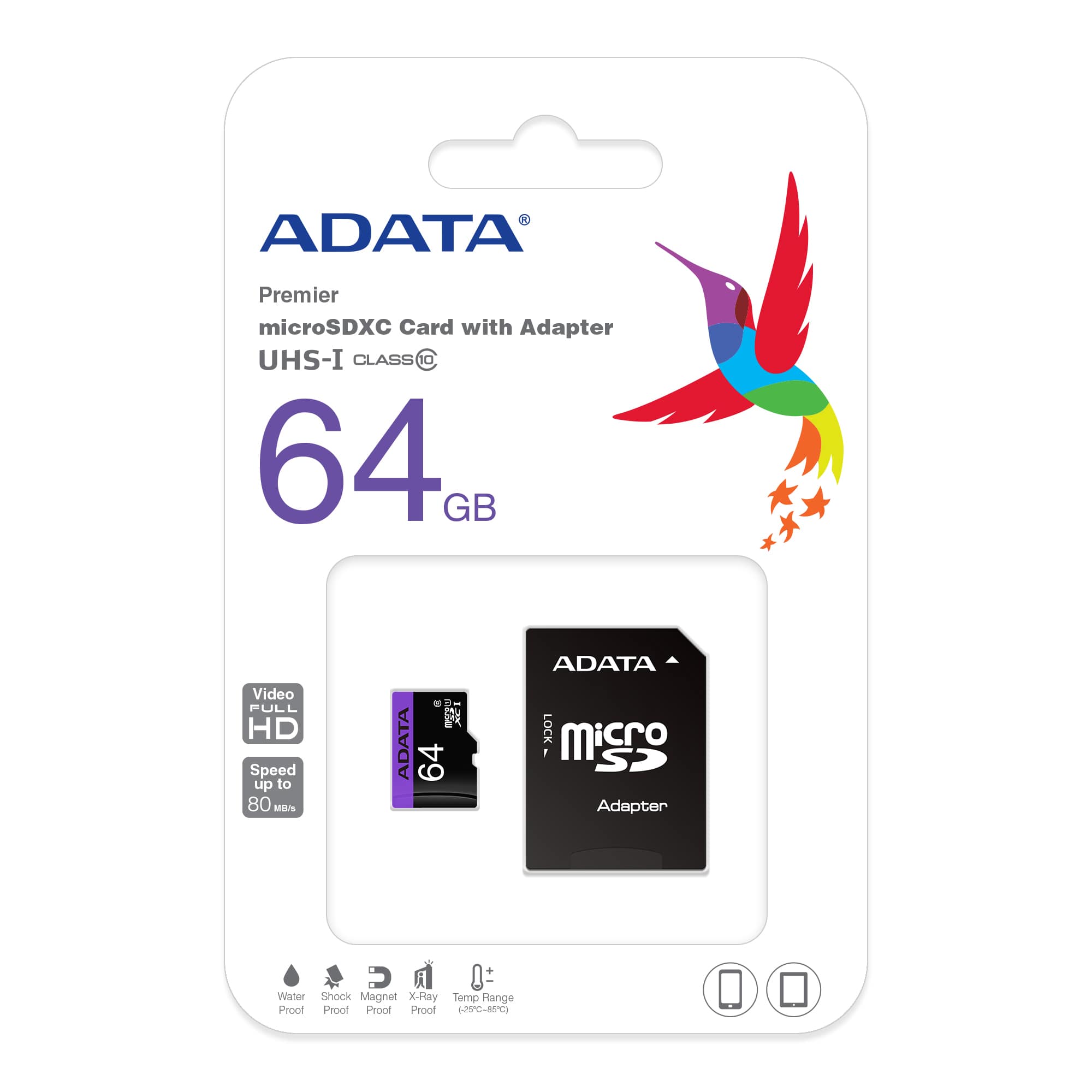 Карта памет  64 GB Adata Ultra MicroSDXC  80MBs