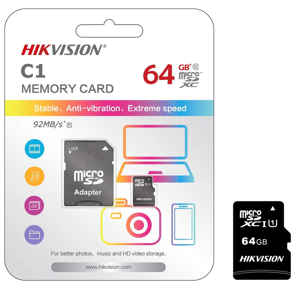 Карта памет  64 GB HIkVision C1(Class 10)