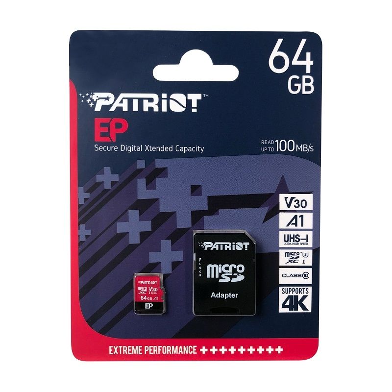 Карта памет  64 GB Patriot EP Series Micro SDXC
