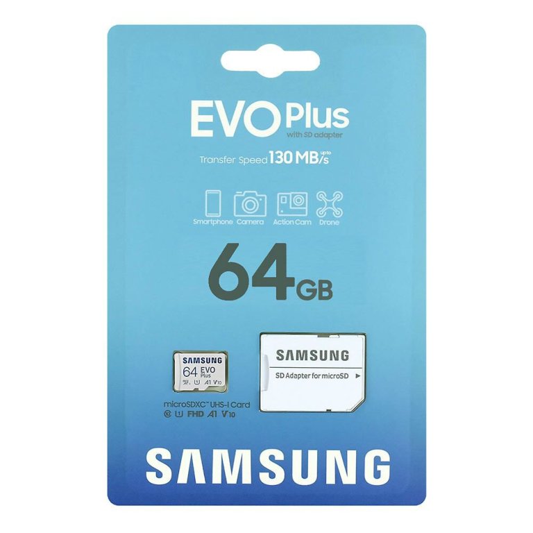 Карта памет  64 GB Samsung micro SD EVO+ 130MBs