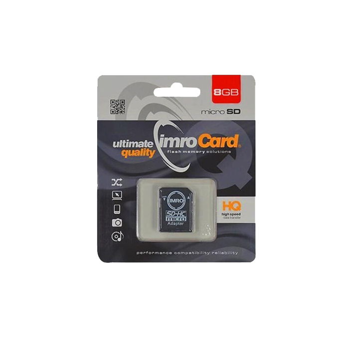 Карта памет   8 GB Imro microSDHC, CL10 + Адап.