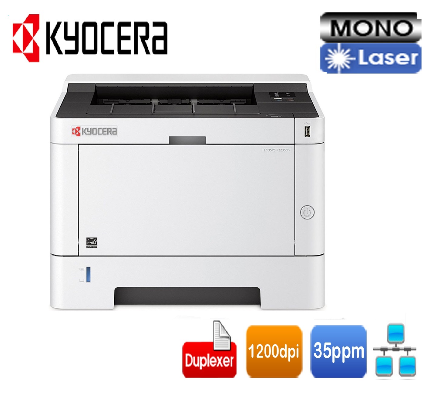 Лазерен принтер Kyocera P2235DN