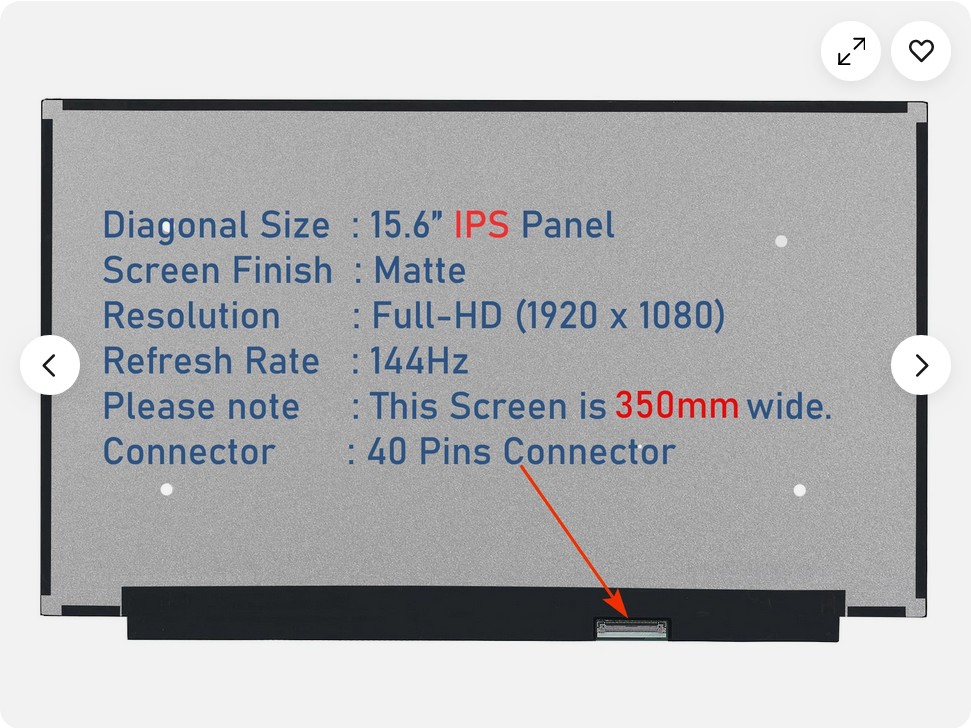 Матрица 15.6``Hyundai NE156FHM-NX6