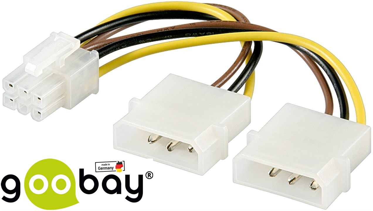 Molex 2x to 6 pin PCIe GOOBAY