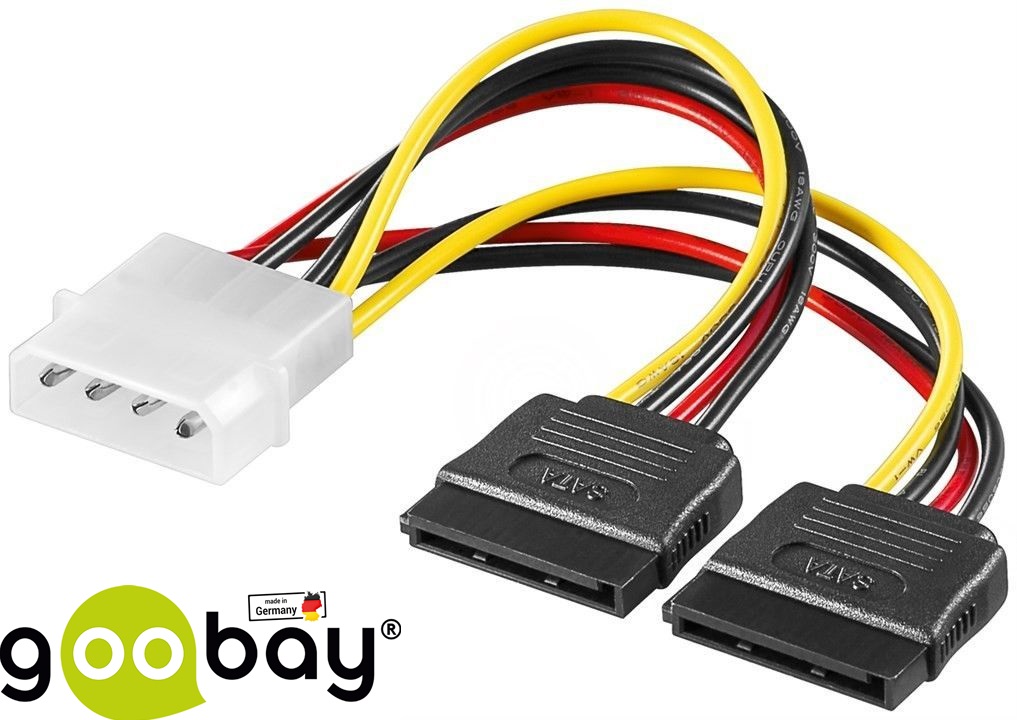 Molex to 2xSATA GOOBAY