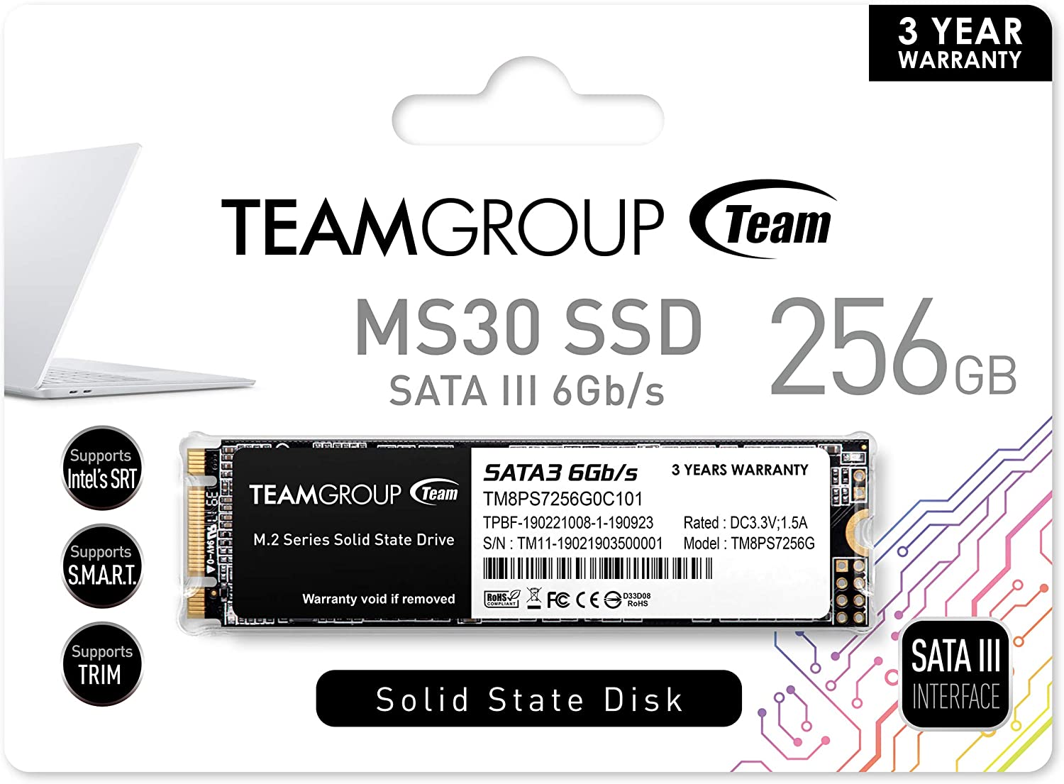 mSATAA SSD 256GB Team Group MS30