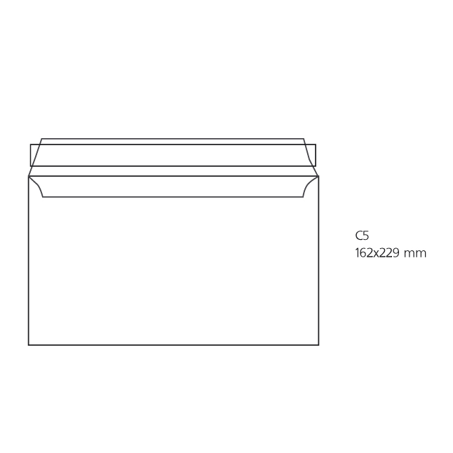 Плик бял C5 162x229mm Стикер (оп. 25бр.)