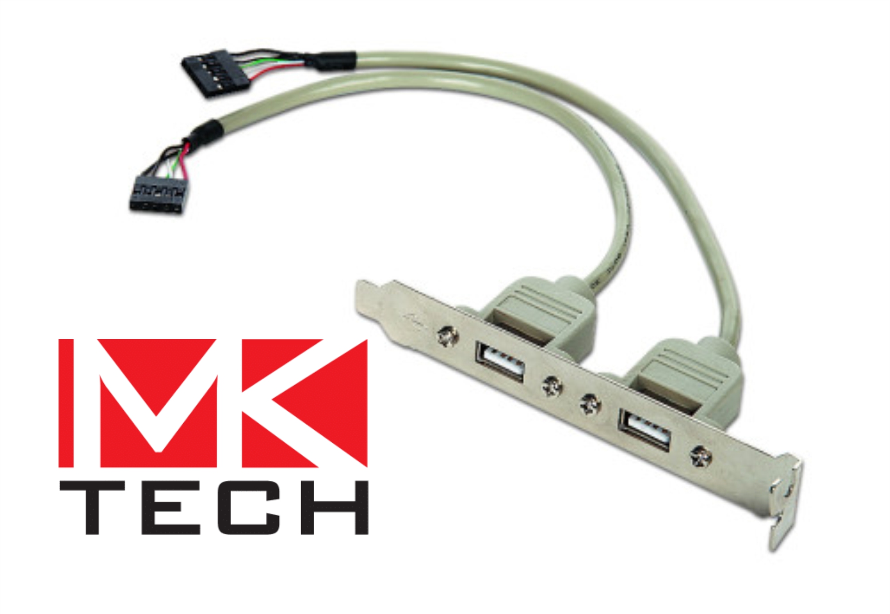 Преходник 10pin към 2 x USB бракет MKTECH