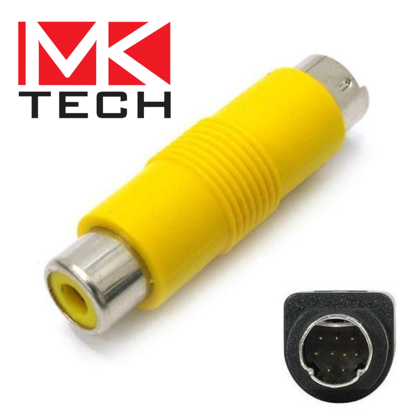 S-VIDEO Mini Din8 Male to RCA FeMale MKTECH