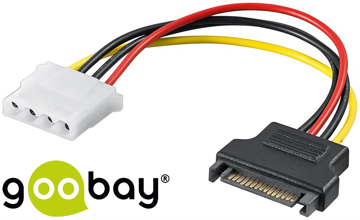 SATA F to 4pin Molex F GOOBAY