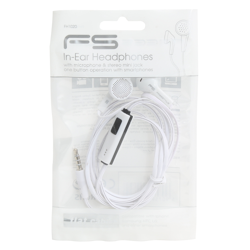 Слушалки Omega Freestyle FH1020W, In-ear,Бели
