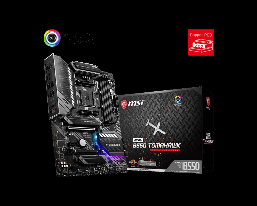 Socket AM4 MSI MAG B550 TOMAHAWK,, 4x DDR4