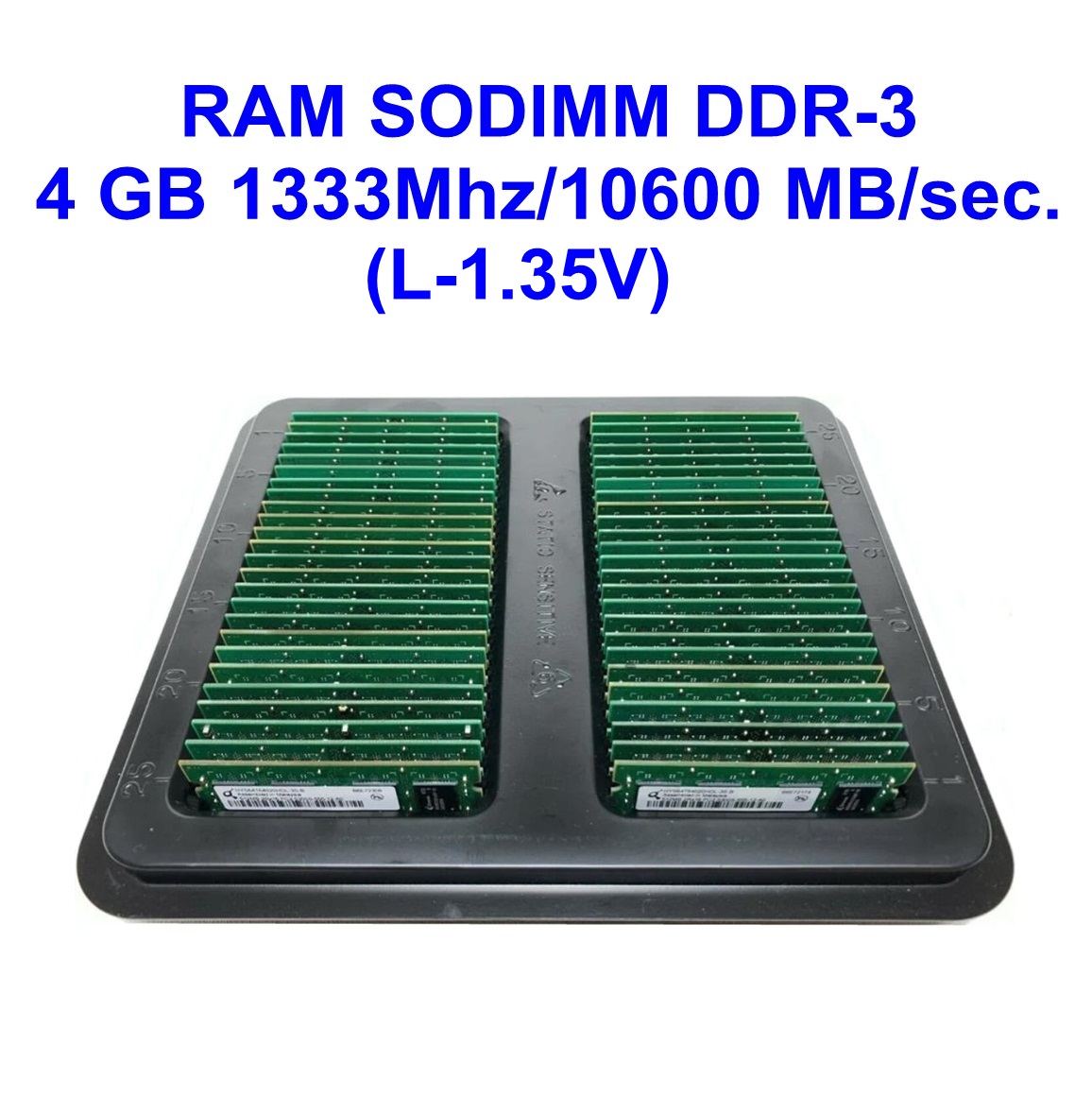 SODIMM DDR-3 4 GB 1333Mhz/10600 MB/sec.(L-1.35V)