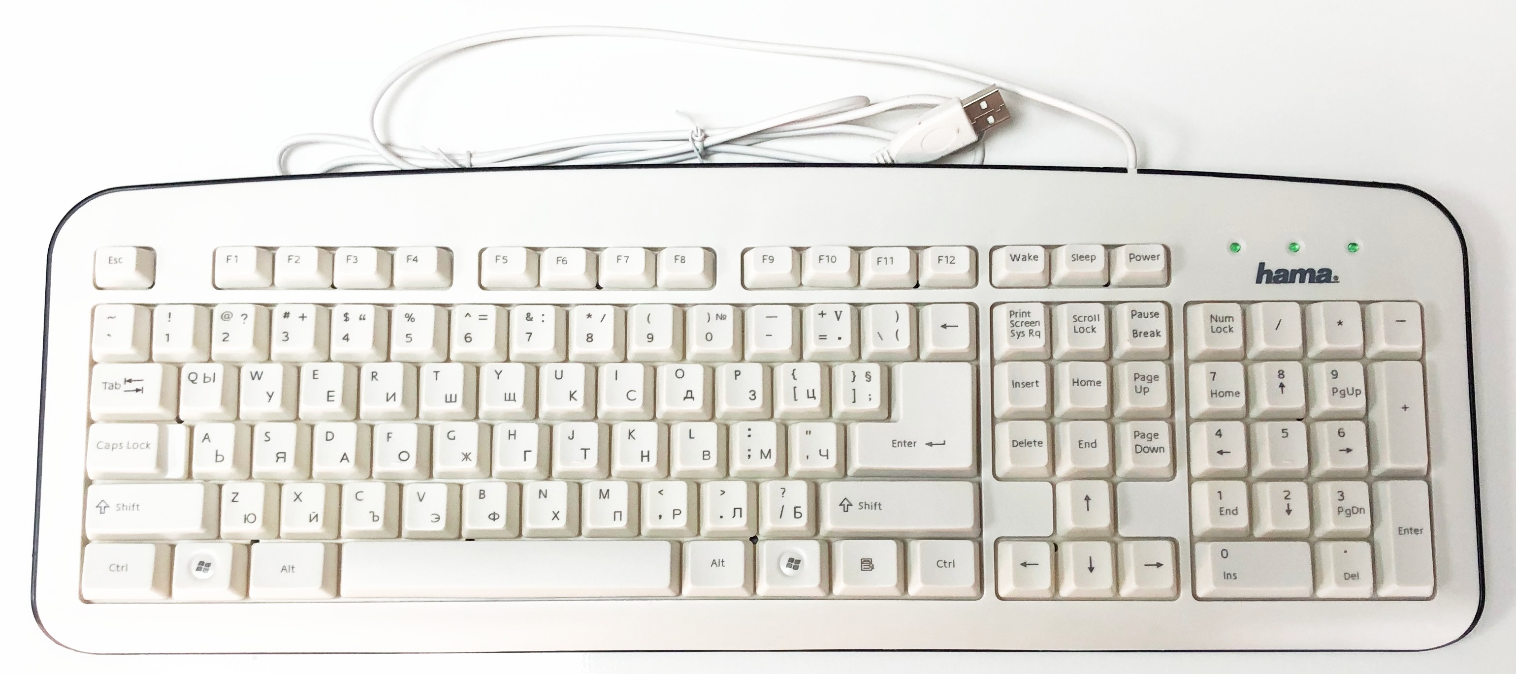 Стандартна клавиатура HAMA К210 Бяла USB