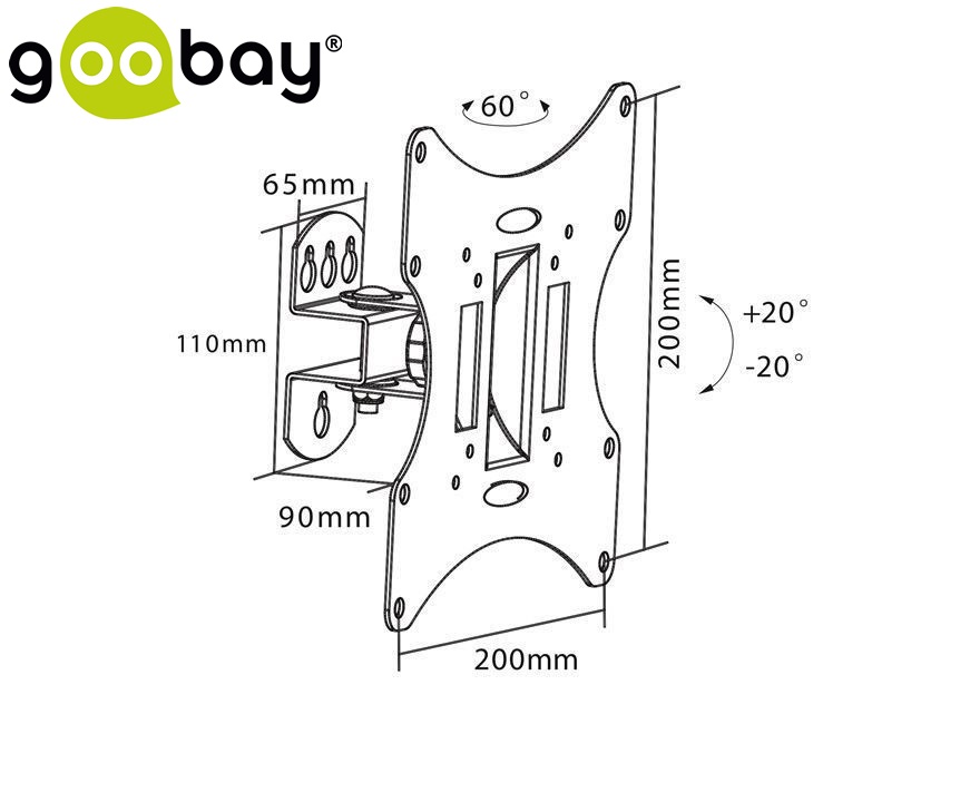 Стенна стойка GOOBAY 17 “- 42“ TV EasyFlex M