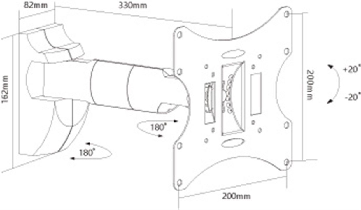 Стенна стойка GOOBAY 17 “- 42“ TV EasyScope M