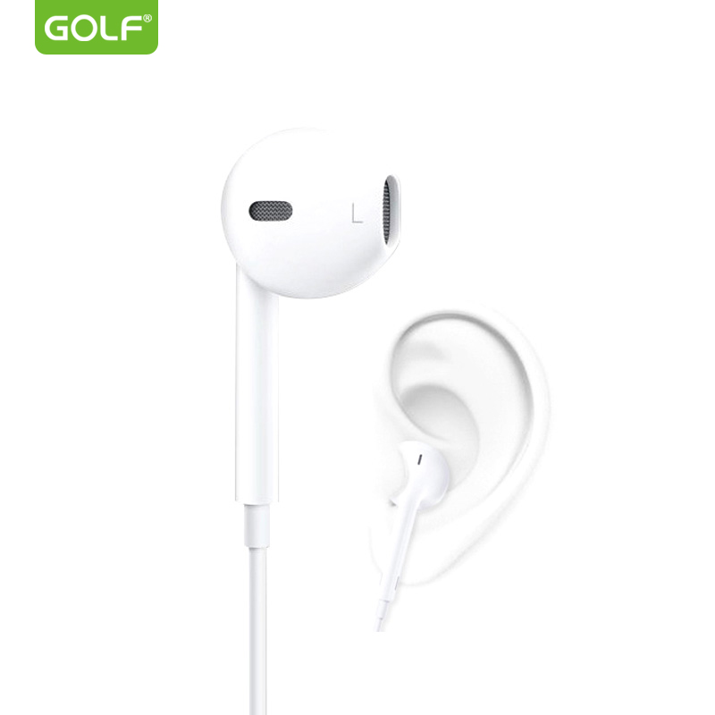 Стерео слушалки с микрофон Golf GF-M1 Бели