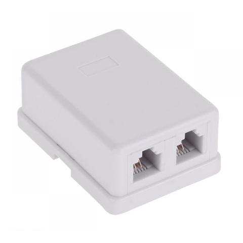 Телефонна розетка RJ11 двойна 10бр. в оп.