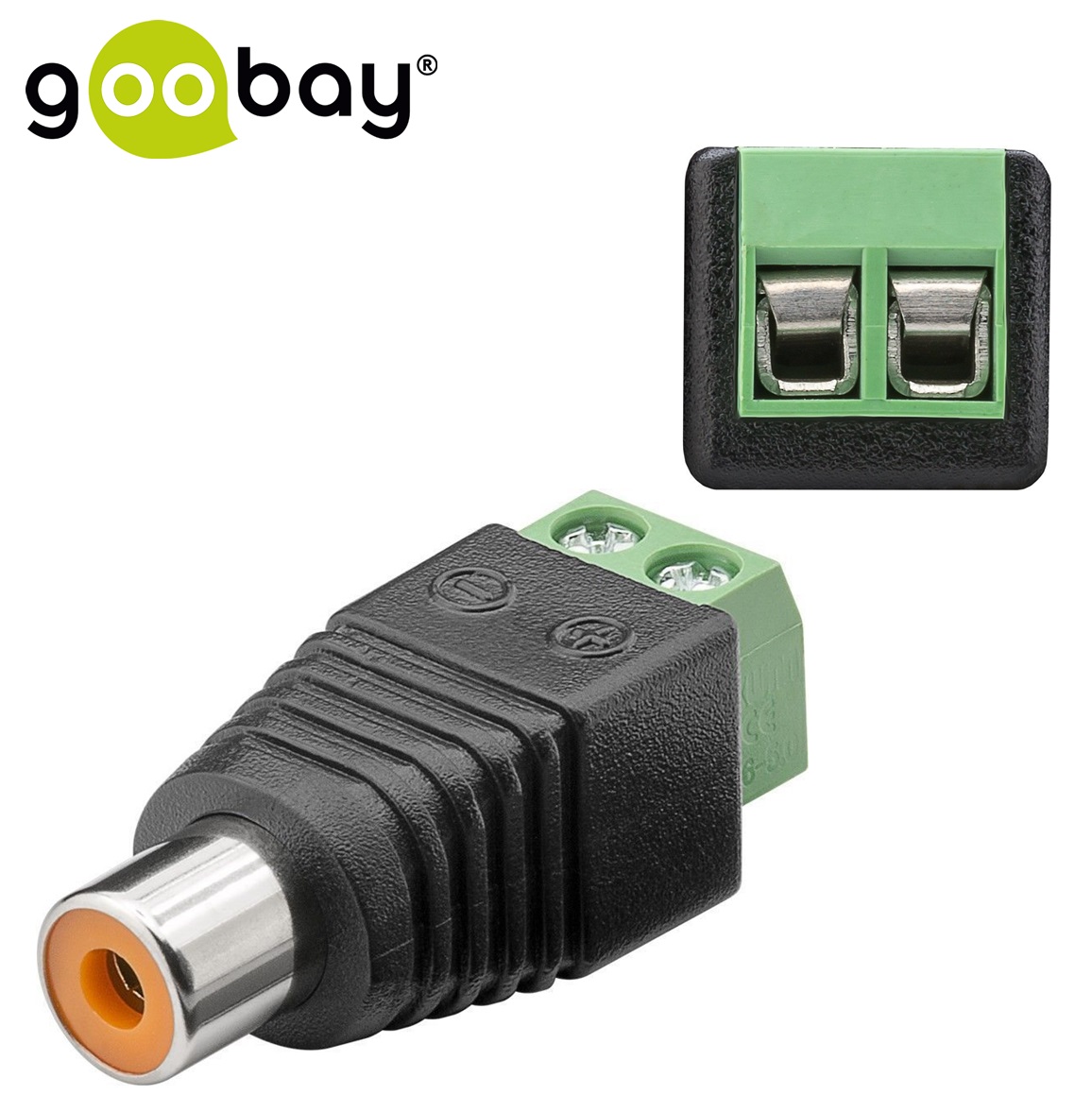 Terminal Block 2-pin to RCA female GOOBAY 10бр