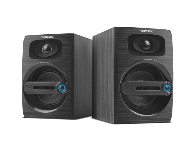 Тонколони Natec COUGAR 6W, 2.0, RMS,Дърво,Черни