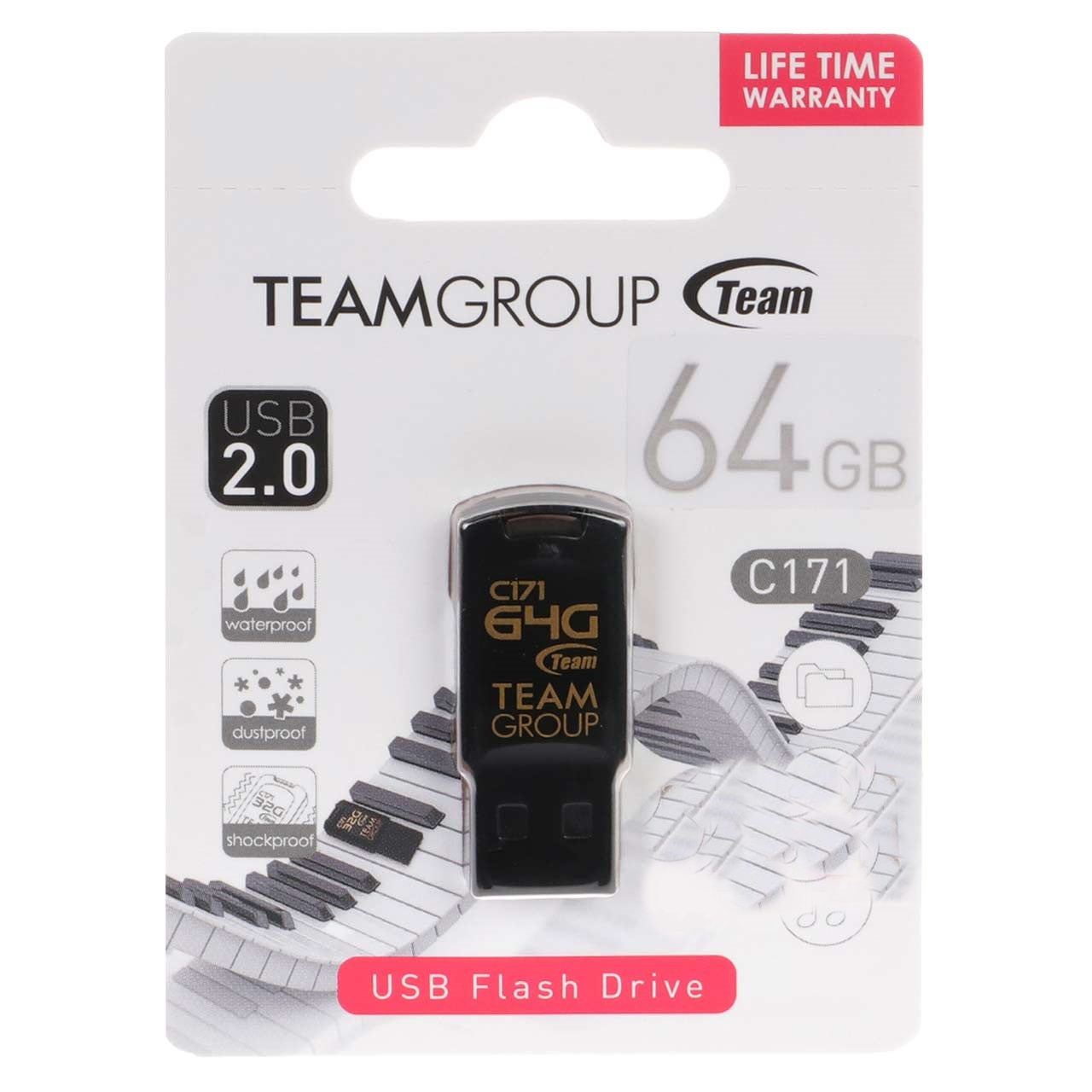 USB 2.0  64GB Team Group C171 Черна