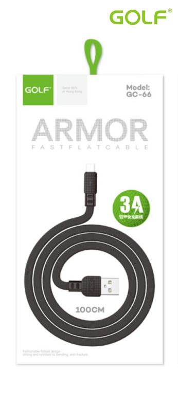 USB male - Apple Lightning 1.0m/3А Golf ARMOR