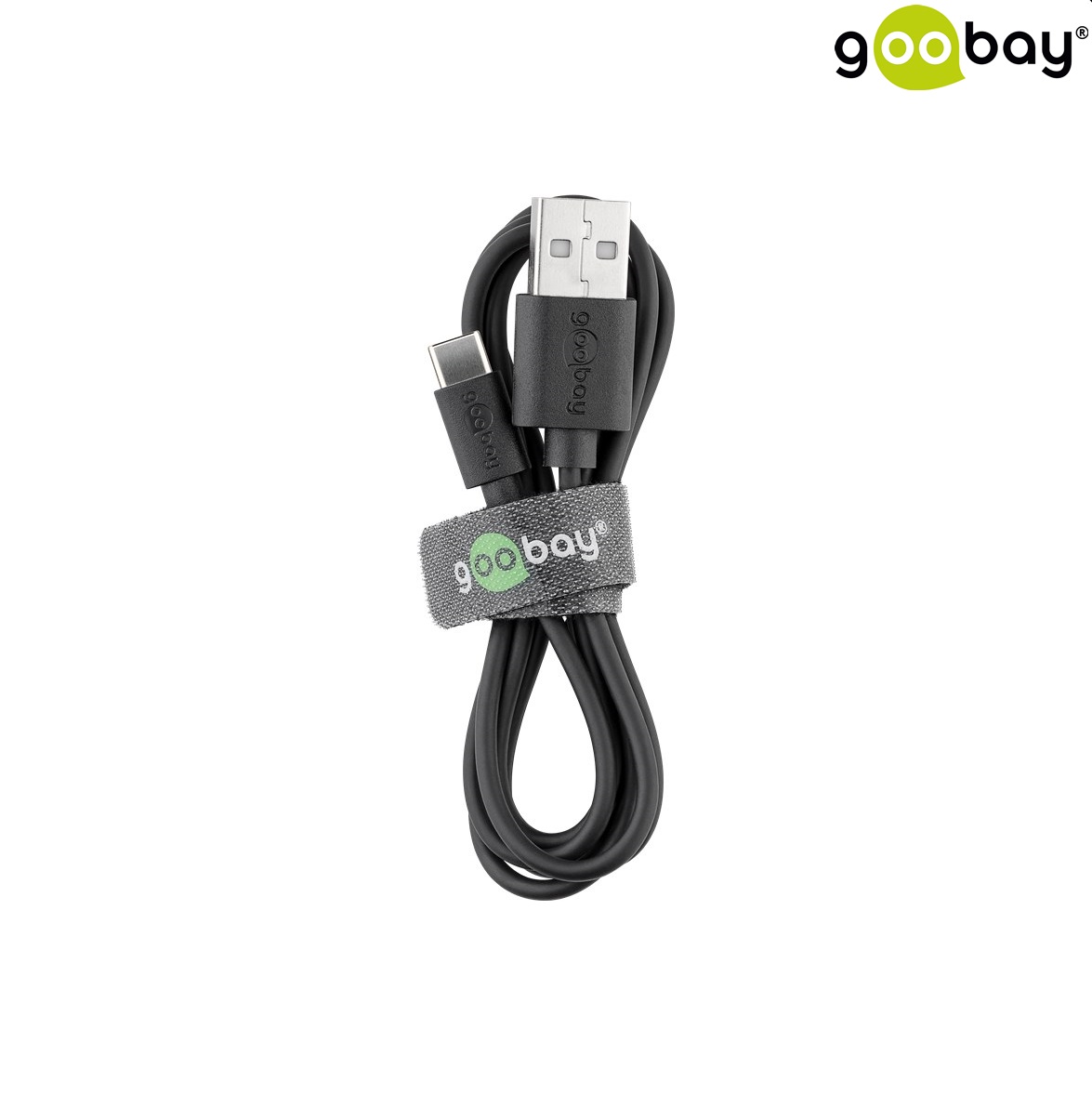 USB male - USB Type-C мъжко 1м.GOOBAY black