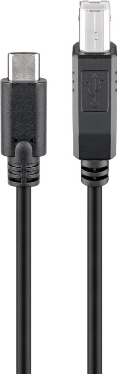 USB Type-C male->USB type B male 1.0m GOOBAY