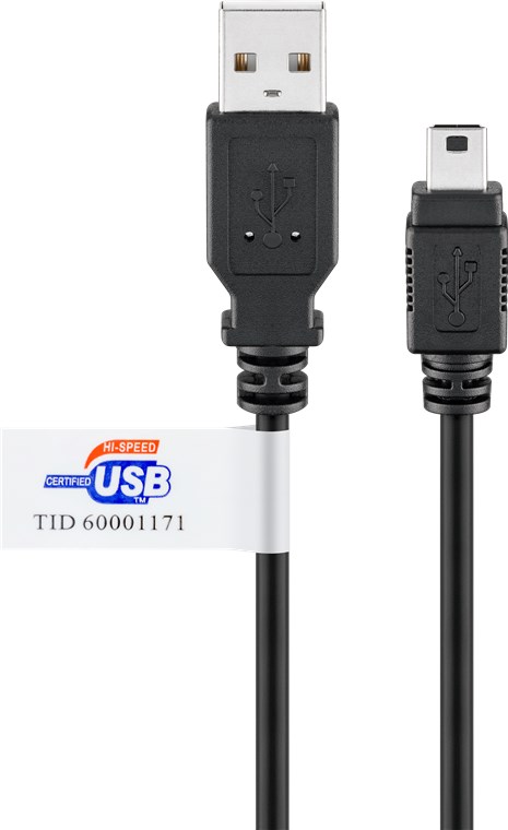 USB2.0 A Male > 5-pin Mini B Male 0.60m MKTECH