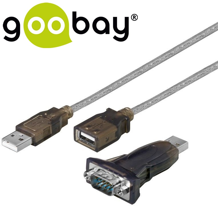 USB2.0 to RS232  1.5m Черен GOOBAY