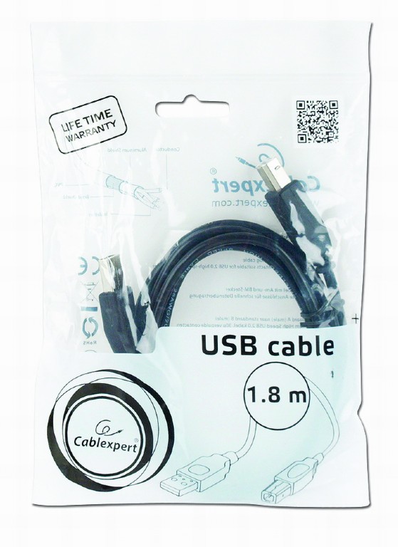 USB2.0 TYPE A-B  1.8m Cablexpert CCP-USB2-AMBM-6