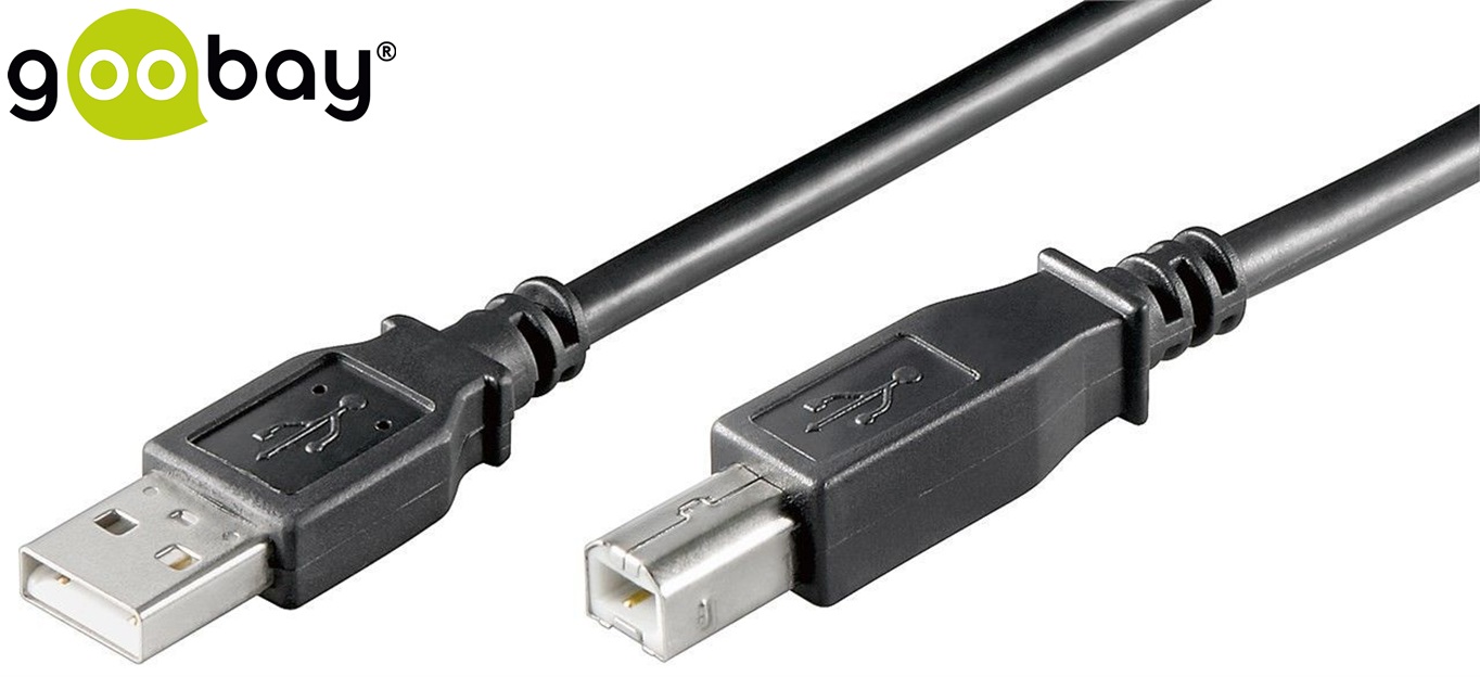 USB2.0 TYPE A-B  1.8m Черен GOOBAY
