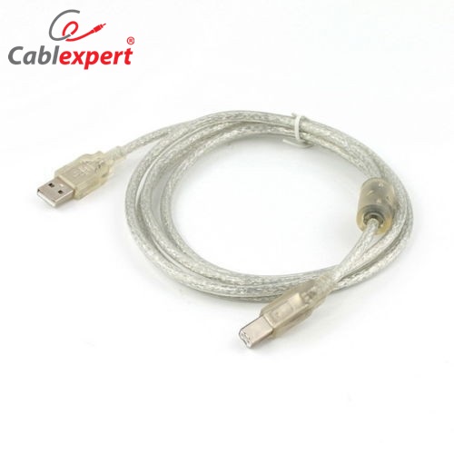 USB2.0 TYPE A-B  1.8m Прозрачен Cablexpert