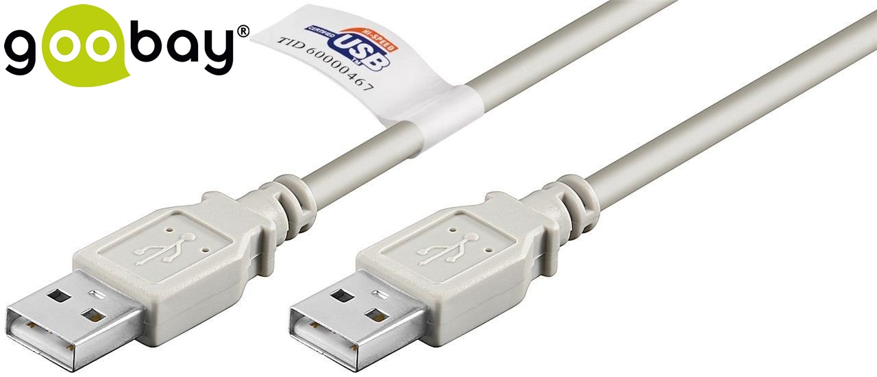 USB2.0 TYPE AM-AM  5.0m Бял GOOBAY