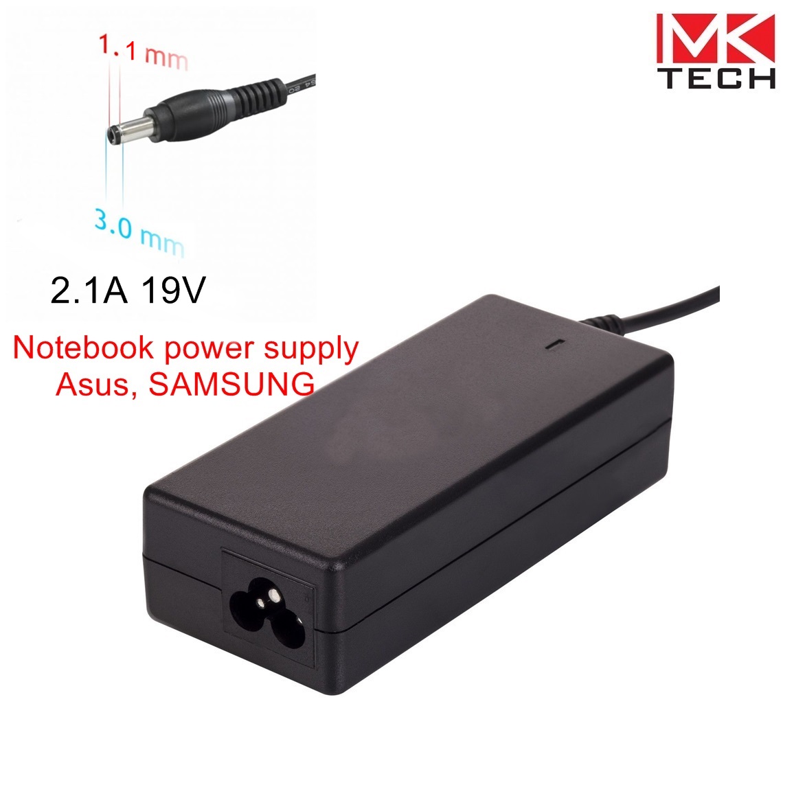 Зарядно 3.0x1.1mm 19V 40W 2.10A SAMSUNG