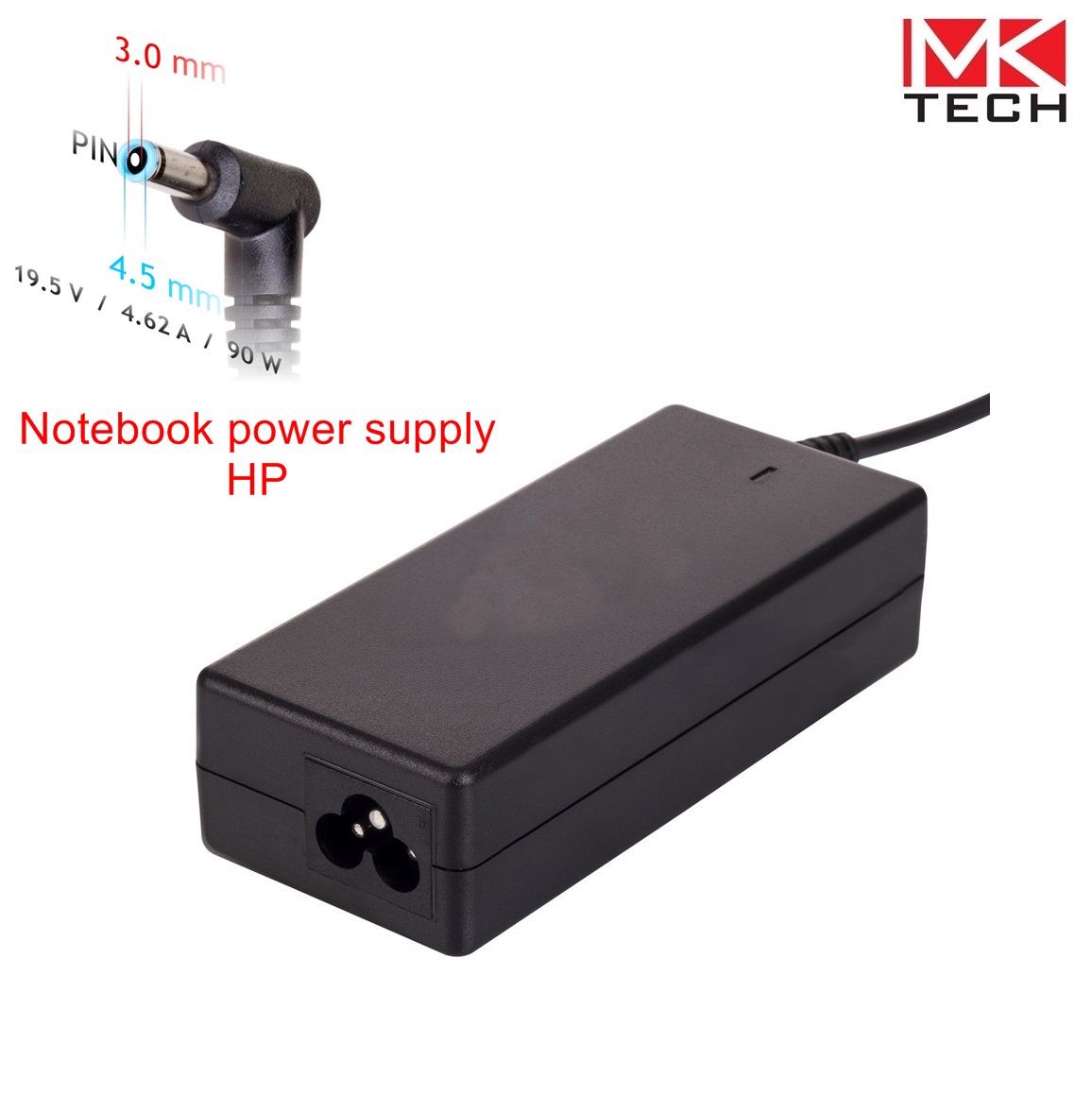 Зарядно 4.5x3.0mm, HP, 19.5V 90W 4.62A