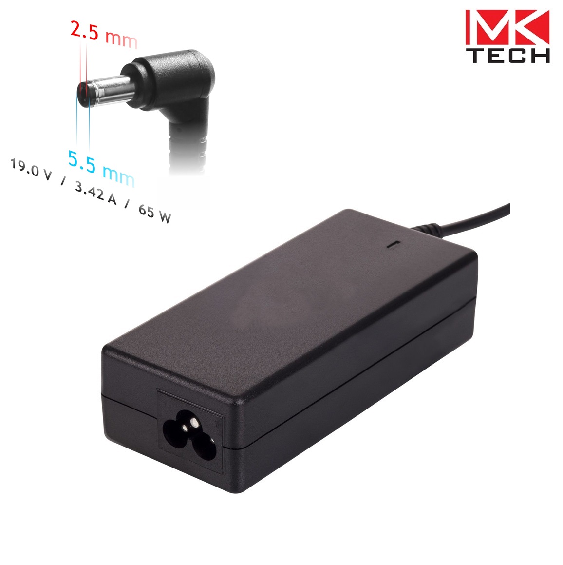 Зарядно 5.5x2.5mm, 19V 65W 3.42A Acer, ASUS