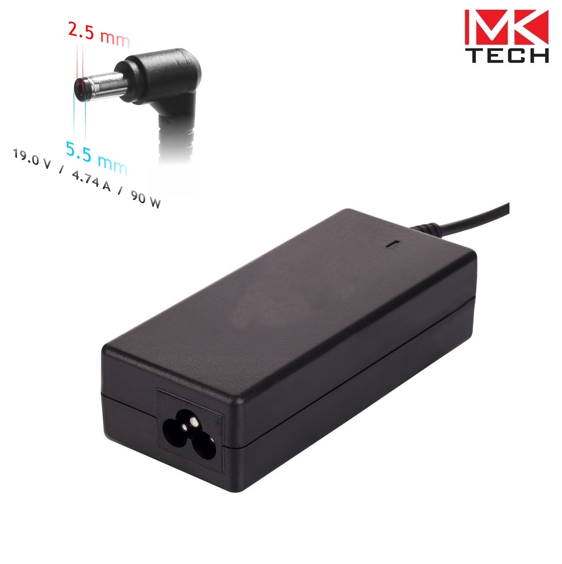 Зарядно 5.5x2.5mm, 19V 90W 4.74A Acer, ASUS