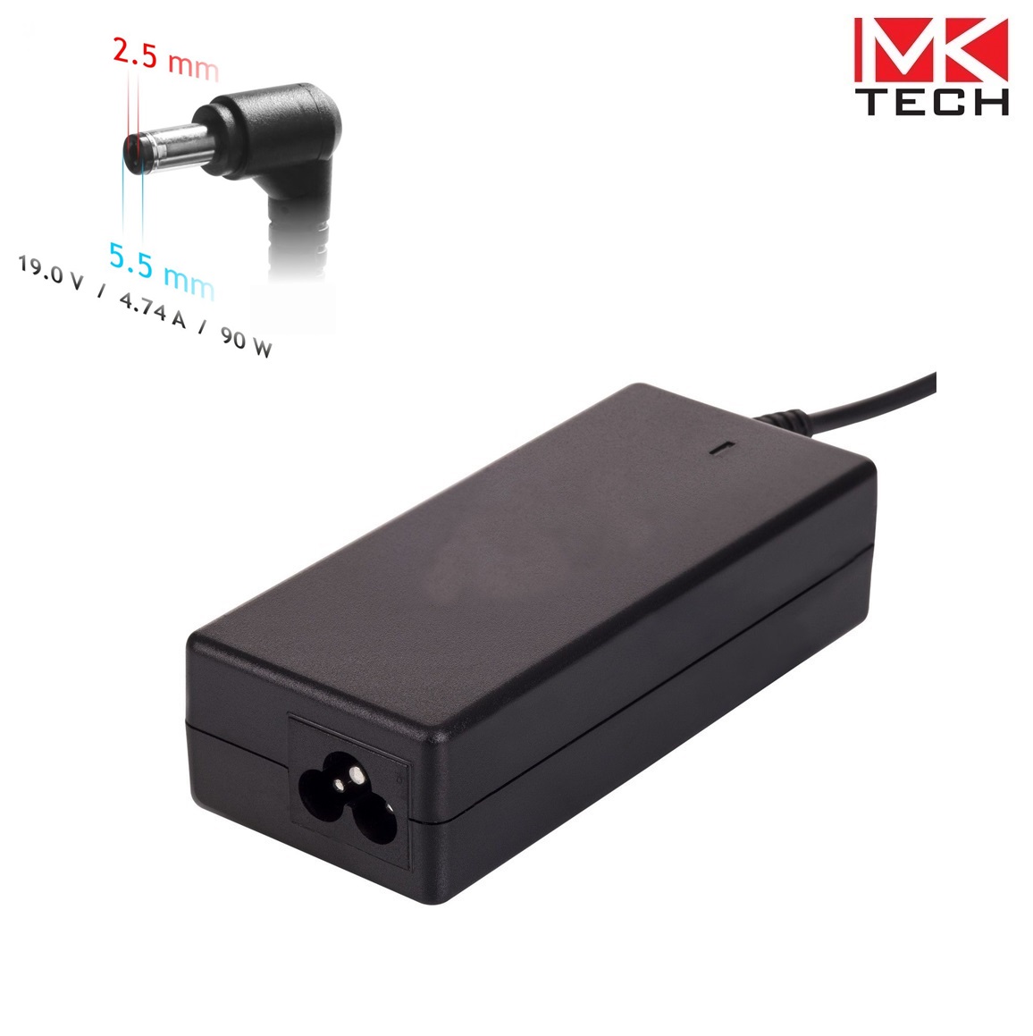 Зарядно 5.5x2.5mm, 19V 90W 4.74A TOSHIBA LENOVO