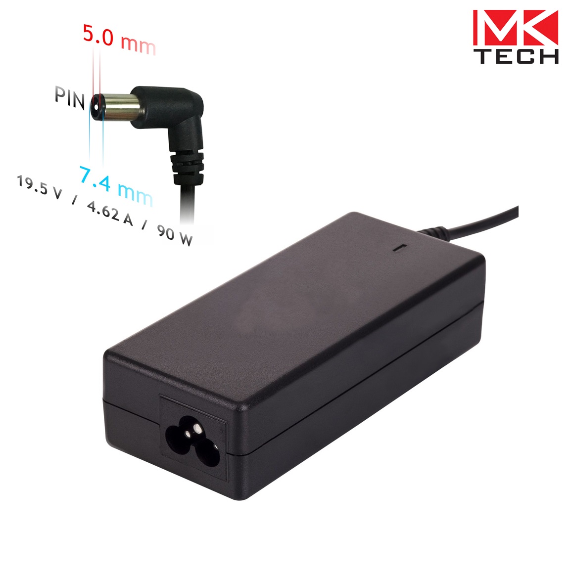 Зарядно 7.4x5.0mm, DELL, 19.5V 90W 4.62A
