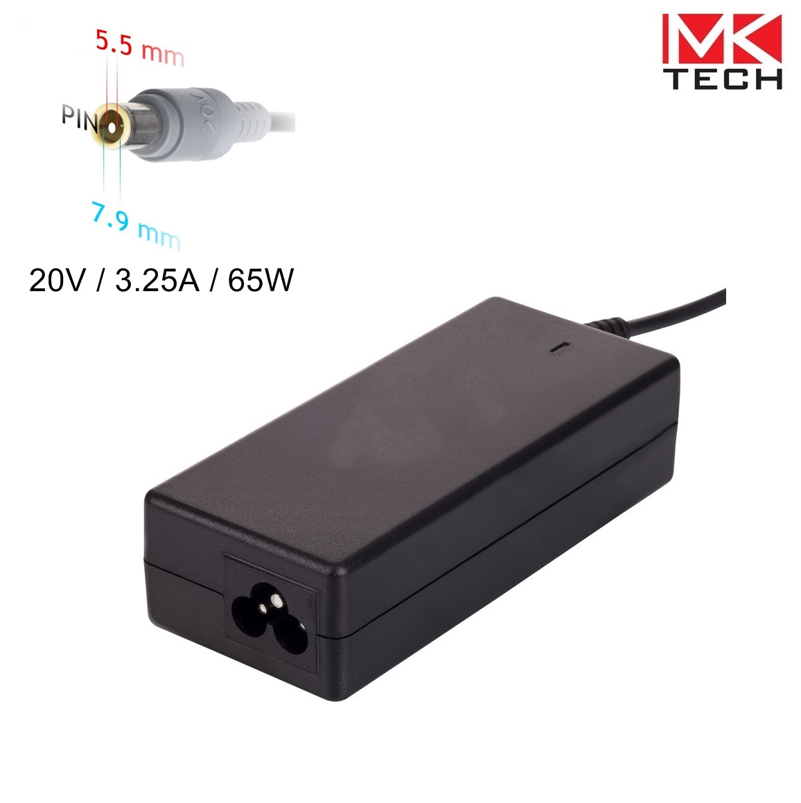 Зарядно 7.9x5.5mm, 20V 65W 3.25A Lenovo
