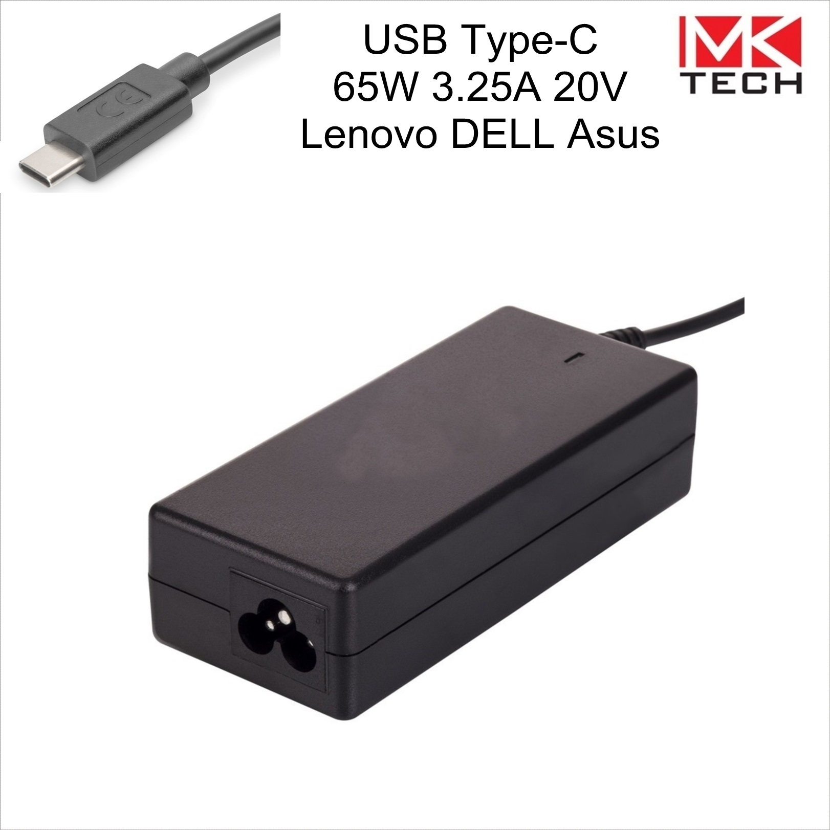 Зарядно USB Type-C 65W 3.25A 20V Lenovo DELL