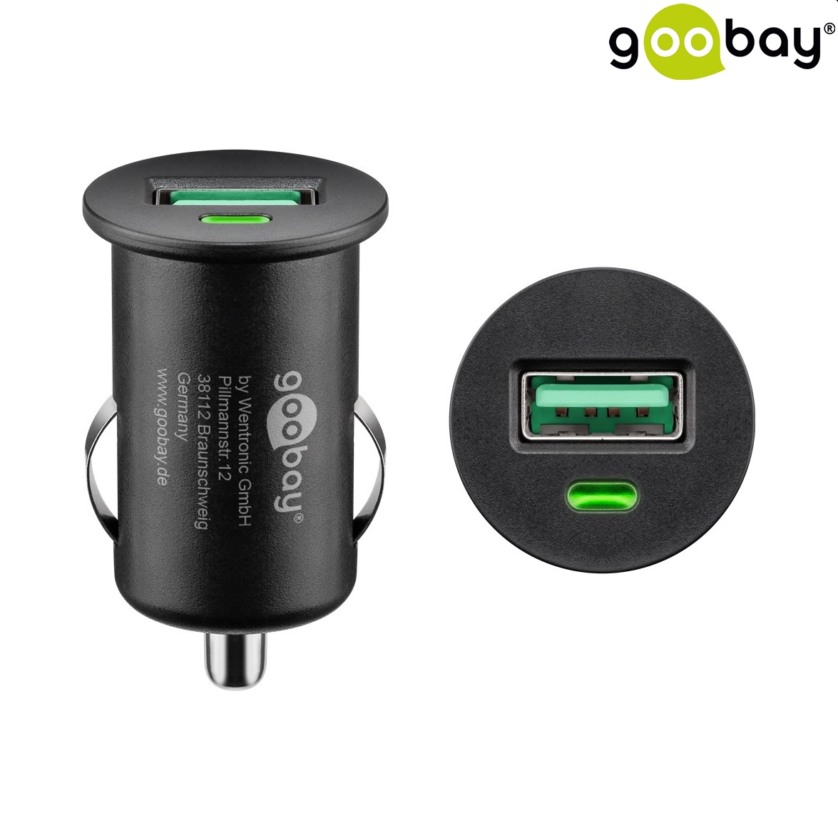 Зарядно за кола GOOBAY QC3.0 1xUSB/3A 45162