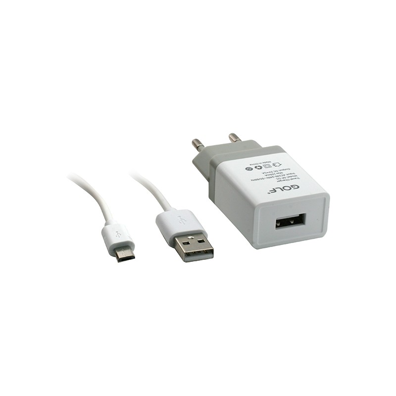 Зарядно за мрежа Golf GF-U1 SET 1А MicroUSB